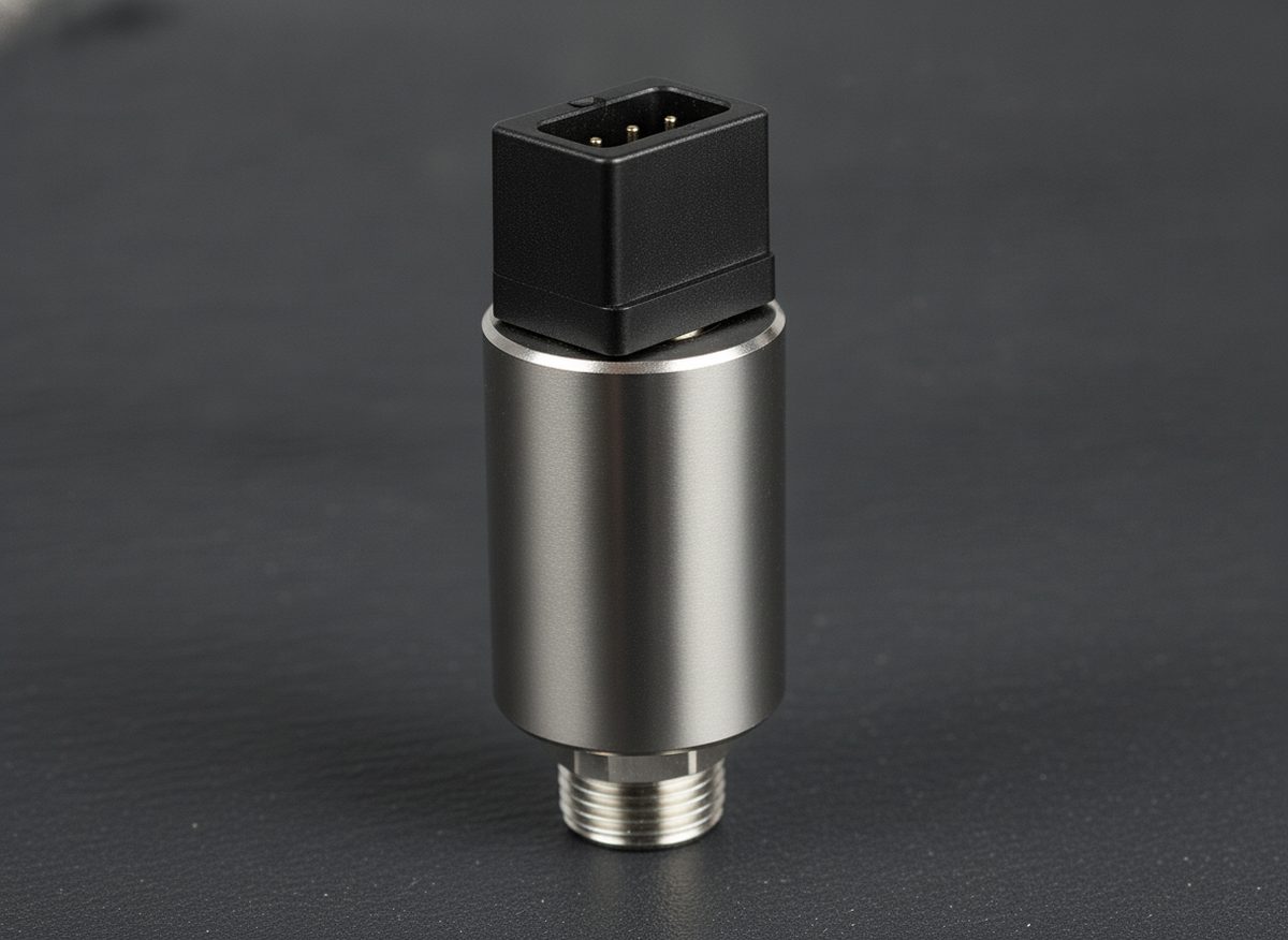 Compact industrial pressure transmitter with DIN 43650-C connector